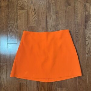 Orange Mini Skirt - Women's A-Line